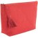 Neceser jute laminado borla rojo