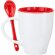 Tazas con estilo Akebia cerámica 350ml aptas microondas y lavavajillas Blanco/rojo detalle 19