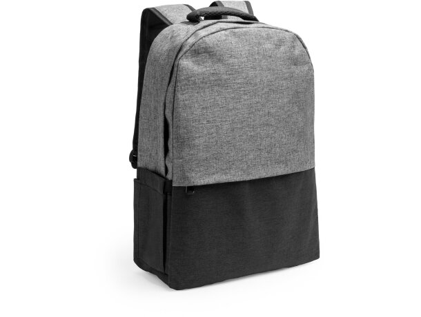 Mochila infantil bolsillo acolchado para portátil de rPET 600D Sidney Gris vigore detalle 4