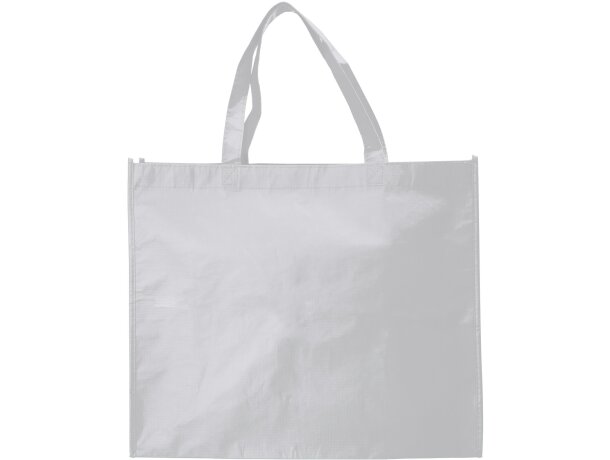 Bolsas de non woven con Orca laminada mate asas reforzadas RPET Blanco detalle 5