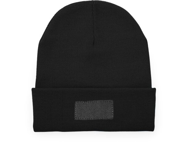 Gorros de lana doble capa con banda frontal ideal para marcaje Bulnes Negro detalle 3