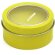 Velas Flake aromáticas de vainilla en recipiente metálico con ventana Amarillo