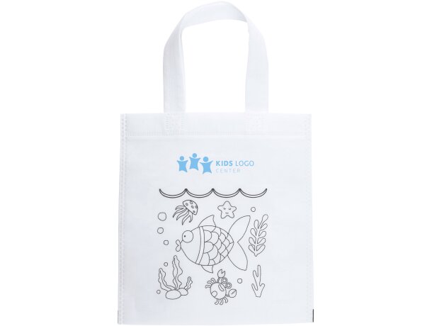 Bolsas non woven Azor kids para colorear con ceras variadas Blanco detalle 2