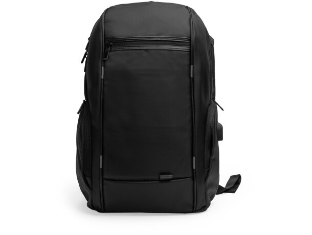 Mochilas para profesores promocionales Duke con compartimento USB y acolchado Negro detalle 10