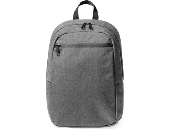 Mochila infantil personalizada con bolsillo acolchado para portátil rPET Malmo Gris vigore detalle 8