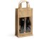 Bolsas de yute Grace con ventana y doble compartimento para botellas Crudo detalle 3