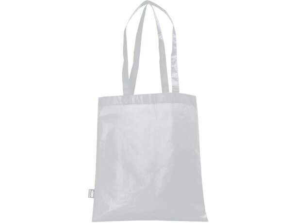 Bolsas non woven Phoca cosida laminada mate RPET asas reforzadas Blanco detalle 4