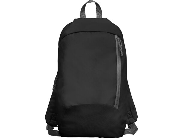 Mochila infantil bolsillo frontal con cierre de poliéster 145 g/m2 Sison Negro detalle 9