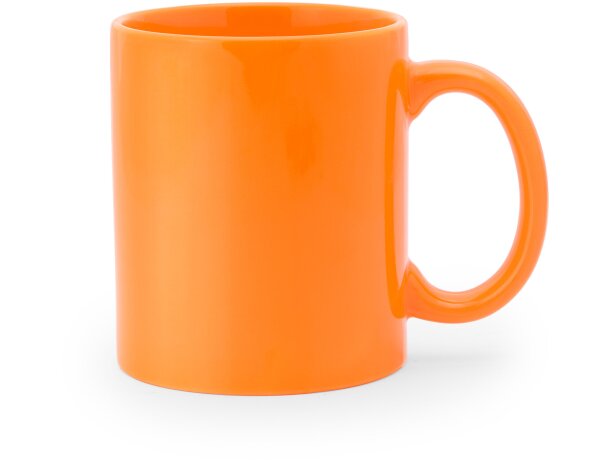 Tazas coloridas Papaya de cerámica 370ml aptas para microondas y lavavajillas Naranja detalle 18