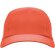 Gorra running para publicidad Mercury ligera tres paneles ajustable velcro Coral fluor detalle 22