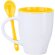 Tazas con estilo Akebia cerámica 350ml aptas microondas y lavavajillas Blanco/amarillo detalle 7