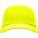 Gorra running para publicidad Mercury ligera tres paneles ajustable velcro Amarillo fluor detalle 18