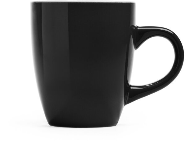 Tazas de cerámica Nolo esmalte a color aptas microondas lavavajillas 300ml Negro detalle 5