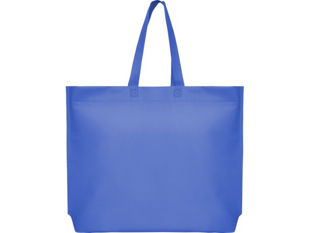 Bolsas baratas Sea non woven con fuelle hexagonal y asa larga Azul electrico detalle 23