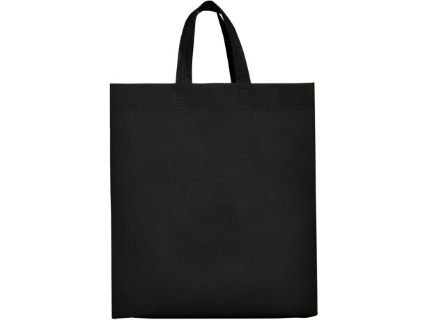 Bolsas non woven para empresas Lake termoselladas con fuelle lateral Negro detalle 9