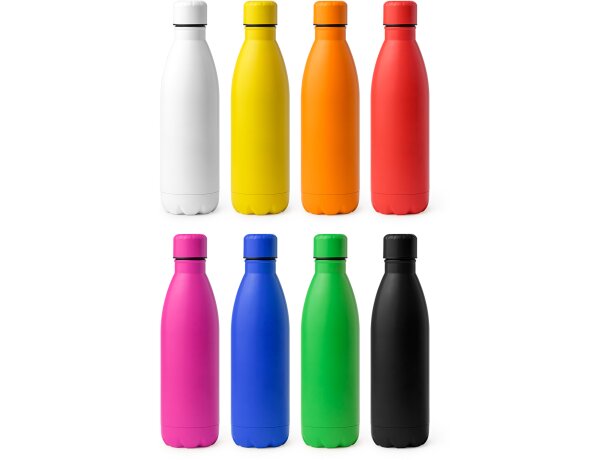 Botellas de acero inoxidable Tarek 790ml acabado mate varios colores Blanco detalle 1