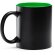 Tazas de cerámica Macha aptas para microondas 350ml interior a color Verde helecho