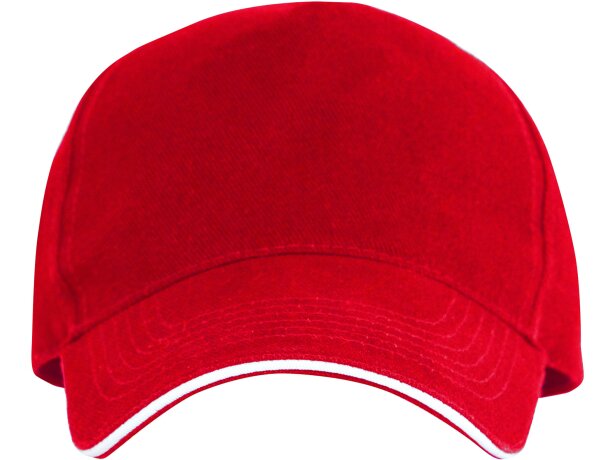 Gorra de béisbol barata algodón 170 g/m2 Eris Rojo detalle 32