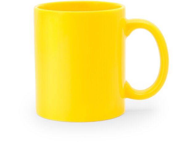 Tazas coloridas Papaya de cerámica 370ml aptas para microondas y lavavajillas Amarillo detalle 9