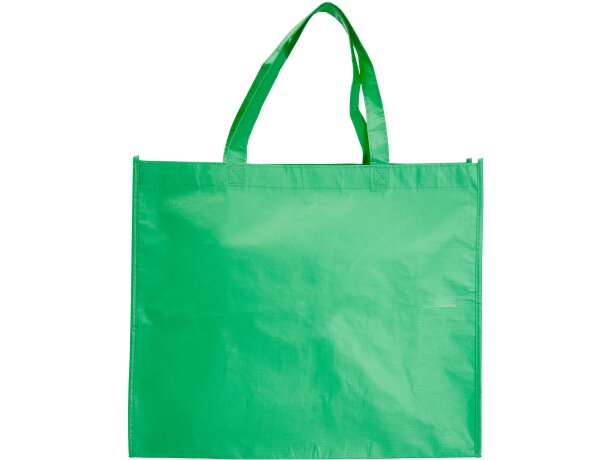 Bolsas de non woven con Orca laminada mate asas reforzadas RPET Verde helecho detalle 8