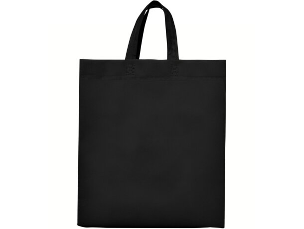 Bolsas non woven para empresas Lake termoselladas con fuelle lateral Negro detalle 10