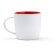 Tazas de cerámica Radek 370ml interior a color exterior blanco Rojo