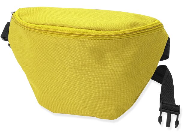 Riñonera práctica Vultur con bolsillo frontal y trasero cremalleras a juego Amarillo detalle 7