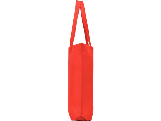 Bolsas baratas Sea non woven con fuelle hexagonal y asa larga Rojo detalle 17