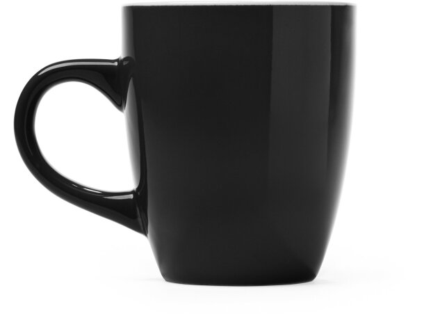 Tazas de cerámica Nolo esmalte a color aptas microondas lavavajillas 300ml Negro detalle 6