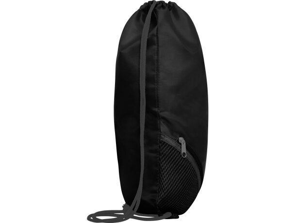 Mochila de cuerdas personalizada poliéster 210D 60 g/m2 Cuanca Negro detalle 8