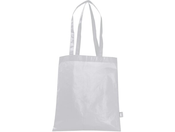 Bolsas non woven Phoca cosida laminada mate RPET asas reforzadas Blanco detalle 3