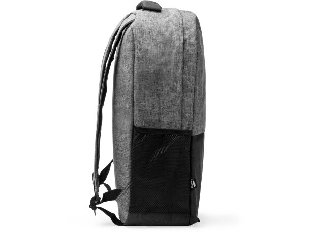 Mochila infantil bolsillo acolchado para portátil de rPET 600D Sidney Gris vigore detalle 6