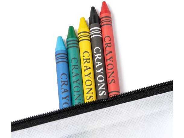 Estuche para publicidad infantil en non-woven Solaz Blanco detalle 1