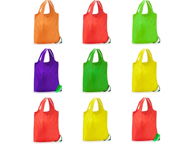 Bolsas baratas personalizadas focha frutas poliéster plegable Naranja detalle 3