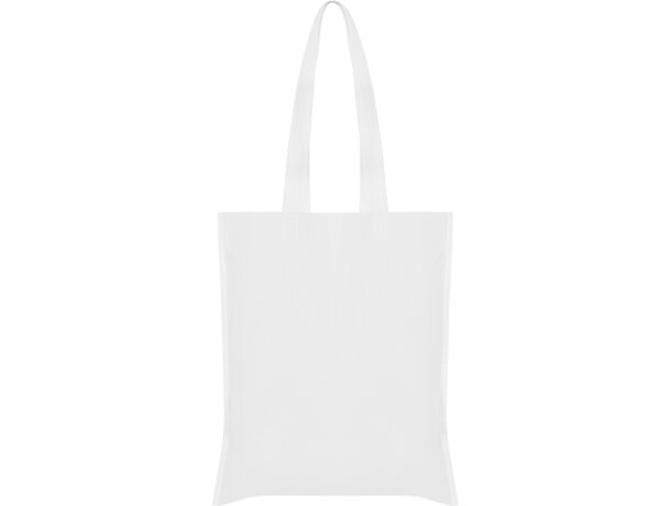 Bolsas non woven Crest termosellada 36x40 asa larga 70cm Blanco detalle 4