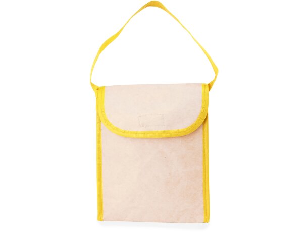 Bolsa nevera publicitaria Serreta con interior isotérmico y cierre velcro Amarillo detalle 4