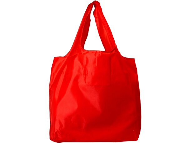 Bolsa de compras plegables Pantala eco con bolsillo de poliéster reciclado Rojo detalle 12