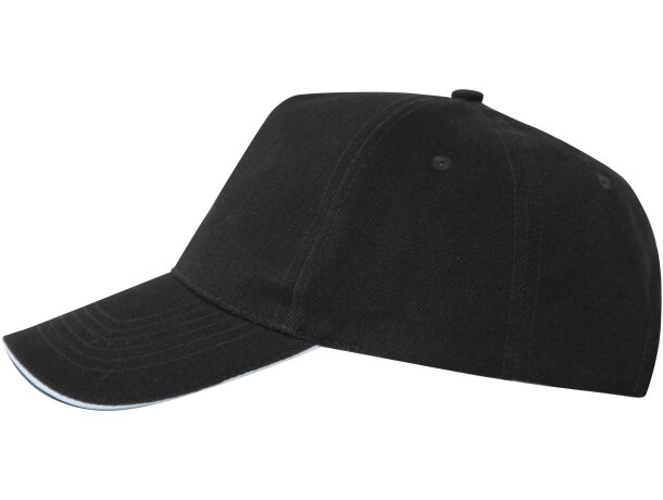 Gorra de béisbol barata algodón 170 g/m2 Eris Negro detalle 10