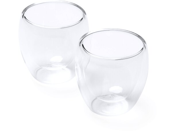 Set de 2 vasos cristal borosilicato 90ml Capsul Transparente detalle 4