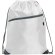 Mochilas sacos publicitarias Ninfa con cordones bolsillo y salida cables Blanco detalle 4