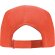 Gorra running para publicidad Mercury ligera tres paneles ajustable velcro Coral fluor detalle 23