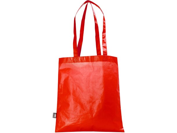 Bolsas non woven Phoca cosida laminada mate RPET asas reforzadas Rojo detalle 18