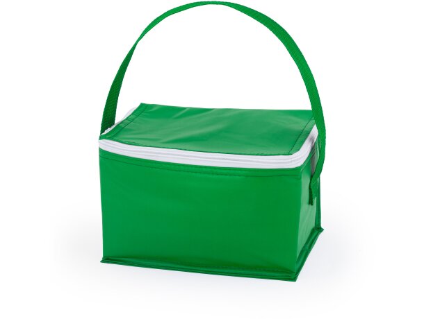 Nevera bolsa térmica serigrafiada Tibu con interior isotérmico aluminio Verde helecho detalle 8