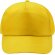 Gorras de béisbol personalizable rPET Calisto Amarillo detalle 6