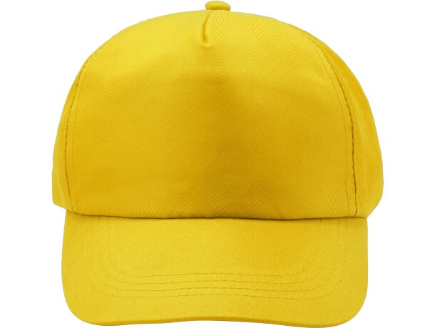 Gorras de béisbol personalizable rPET Calisto Amarillo detalle 6