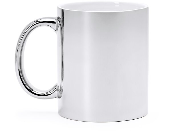 Tazas de cerámica Zala 350ml diseño elegante acabado brillo plata oro Plata detalle 7