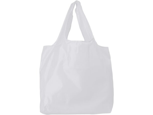 Bolsa de compras plegables Pantala eco con bolsillo de poliéster reciclado Blanco detalle 4