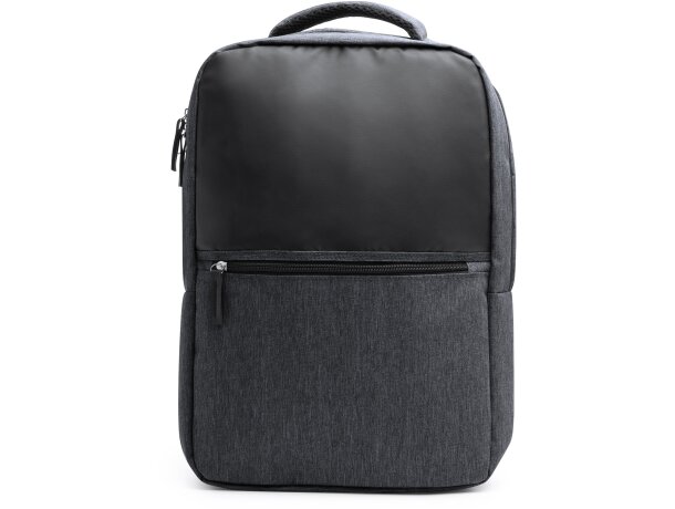 Mochila para pc portátil personalizada Kiton con poliéster reciclado RPET Gris vigore detalle 4