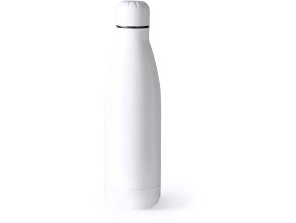 Botellas de acero inoxidable promocionales Copo termo doble pared 500ml Blanco detalle 7