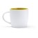 Tazas de cerámica Radek 370ml interior a color exterior blanco Amarillo